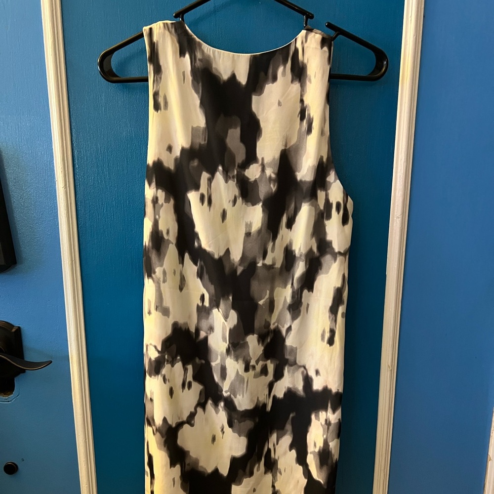 Sz 8 Women’s H&M Abstract Watercolor Style Sleeveless Dress - Picture 2 of 5